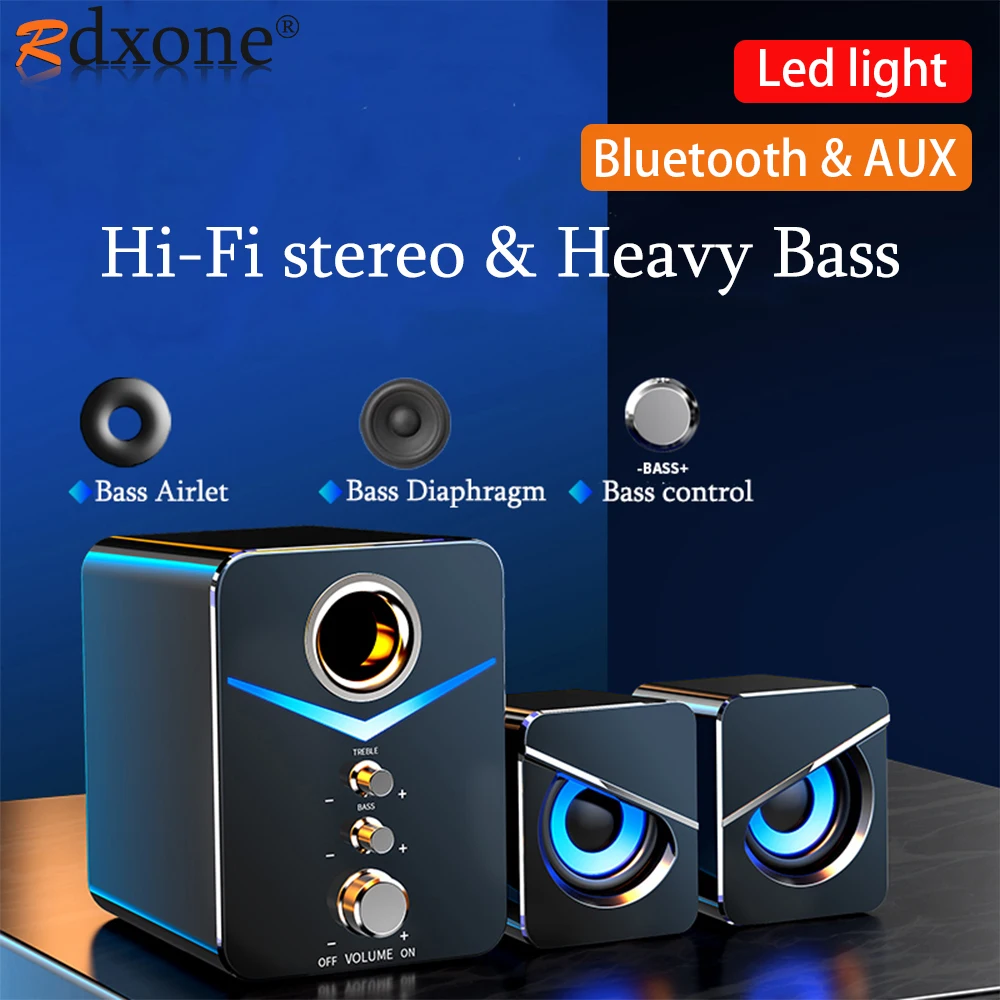 USB Computer Speakers 2021 New USB Wired Fashion Combination Speaker Music  Boombox Desktop Laptop Speaker