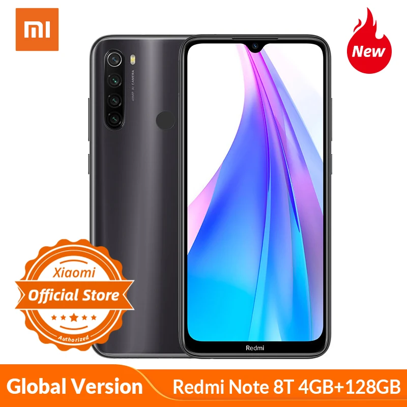 Xiaomi Redmi Note 8 T Note 8 T, 4 Гб, 128 ГБ, NFC, Смартфон Snapdragon 665, четыре ядра, 48 МП, камера 6,3 дюйма, 4000 мА/ч, 18 Вт, глобальная версия