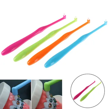 

Hot 1Pcs Orthodontic Toothbrush Small Head Soft Hair Correction Teeth Braces Dental Floss Oral hygiene Tooth Care