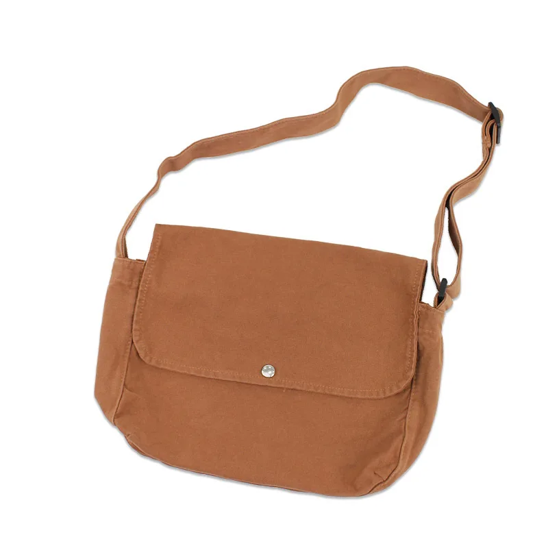

Ougger Large Crossbody Ladies Bags Shoulder Bags Fall Brown Canvas Latest Model Vintage Postman Package for Business