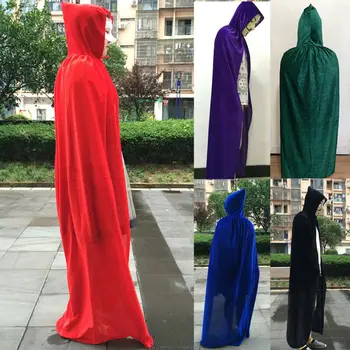 

Unisex Adult Men Hooded Cape Long Cloak Halloween Costume Dress Coats 5Colors