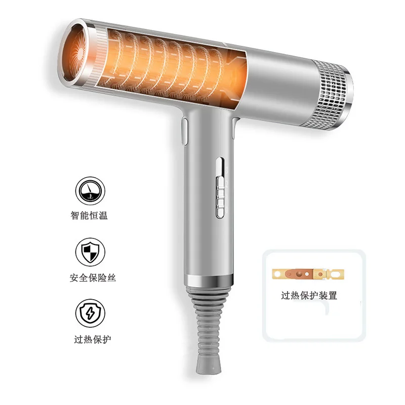 Professional Hair Dryer Hot Cold Wind Anion Blower Strong Power Styling Salon Hairdryer Fast Drying With Diffuser Nozzle Mouth