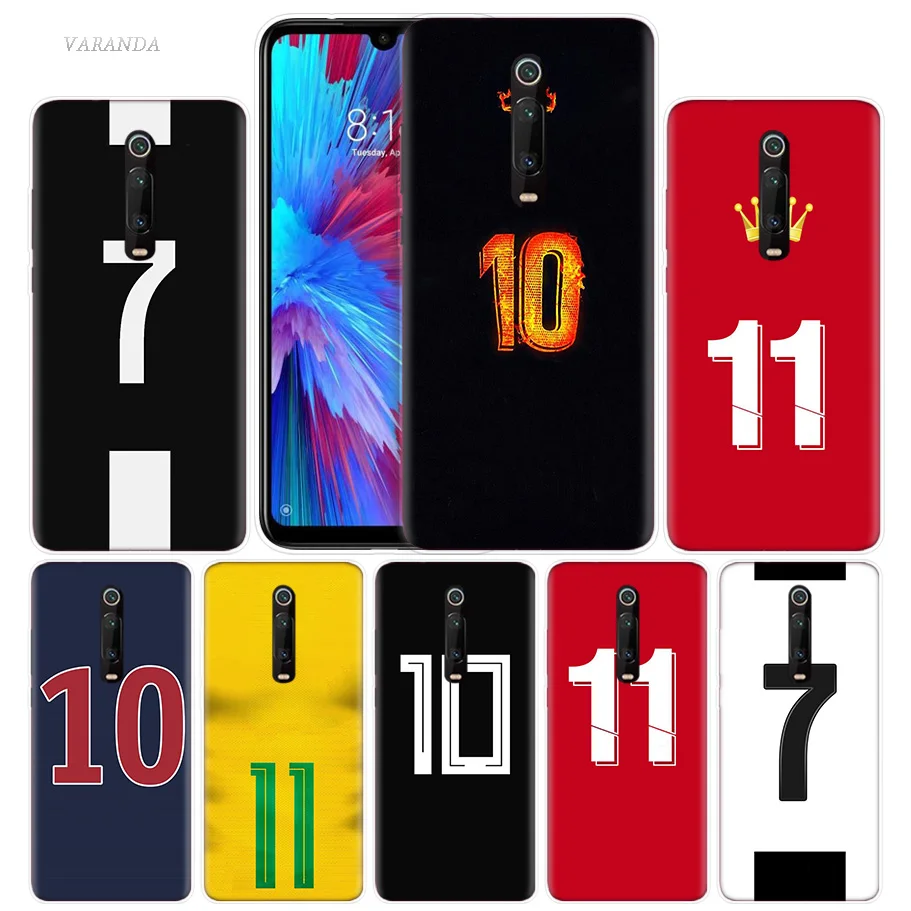

Football Number 10 Case for Xiaomi Redmi Note 8 7 8T K20 7S S2 6 6A 7A Pro MI CC9 E 9T A3 A1 A2 Lite F1 TPU Phone Cover 8A 10