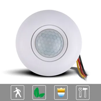 

Home Security Alarm Systen Infrared PIR Motion Sensor Detector Switch with Time Delay Detecting Induction Sensor for Ceiling