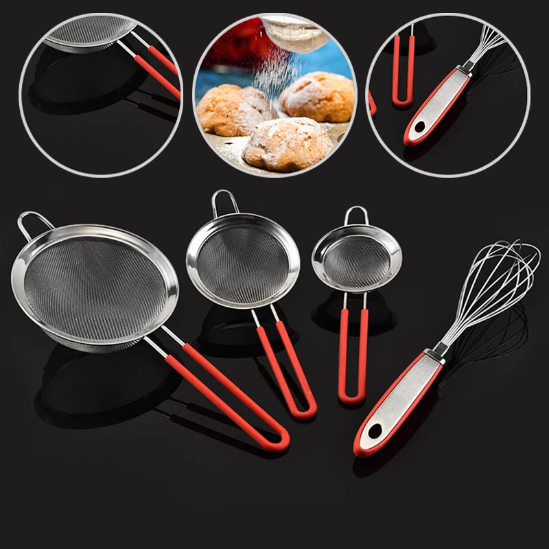 Stainless Steel Rotary Egg Beater Whisk Mixes Cream DIY Tool Sieve Universal New