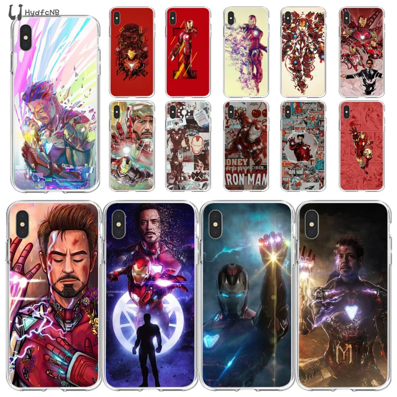

LJHYDFCNB iron Man High Quality Silicone Phone Case for iPhone 11 pro XS MAX 8 7 6 6S Plus X 5 5S SE XR cover