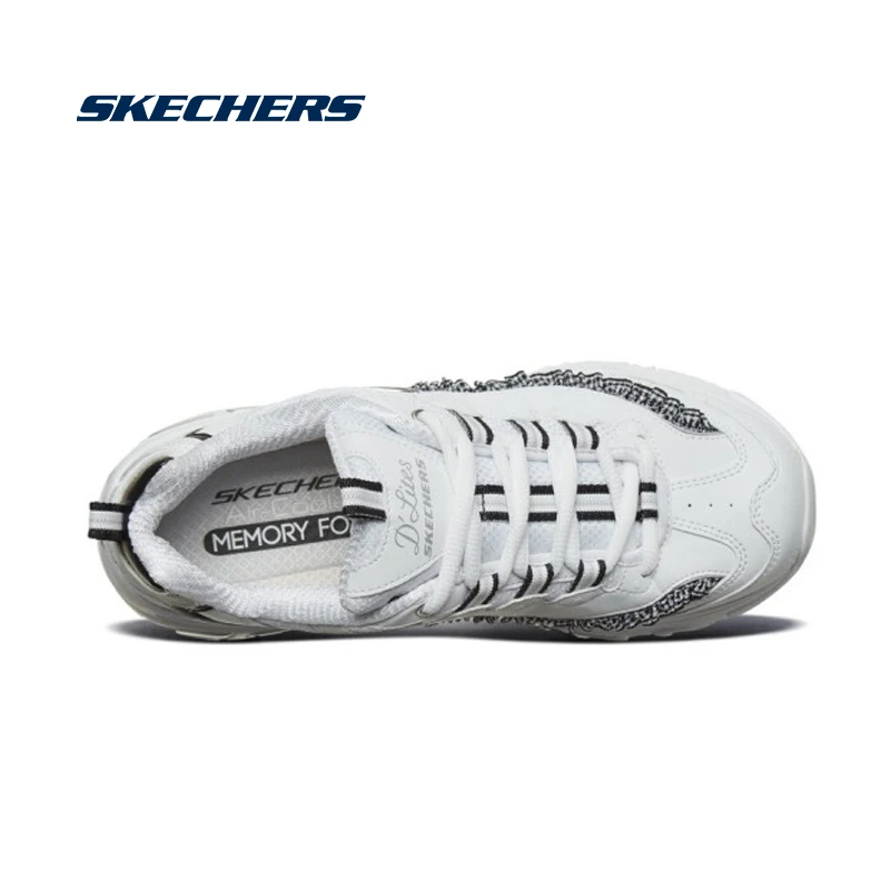 Skechers/Новое поступление; повседневная обувь; Женская Удобная обувь на платформе для любителей ходьбы; обувь для папы на плоской подошве; женская обувь; 13090-BKW