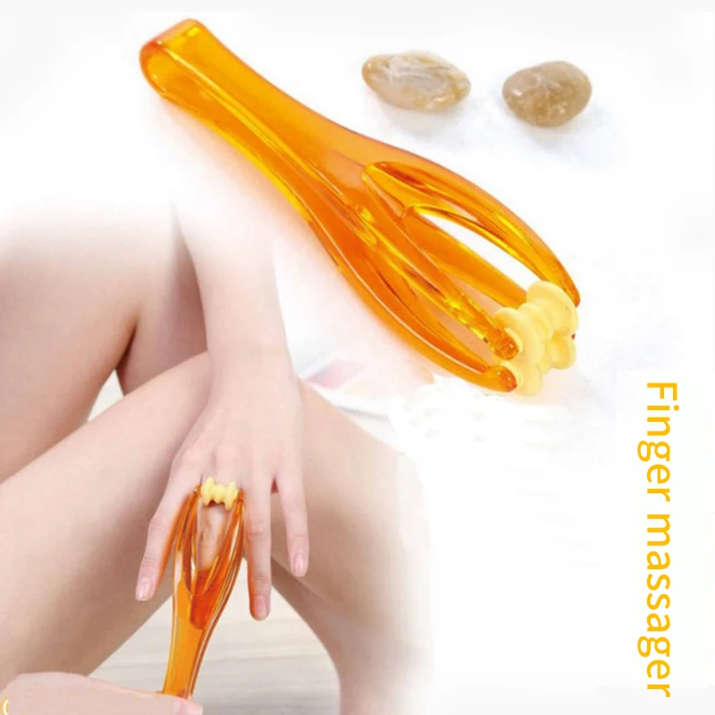 1Pcs 2 Rollers Hand Acupuncture Points Finger Joint Rollers Handheld Massager Relaxation Hand Blood Circulation