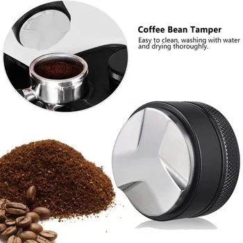 

Stainless steel coffee espresso machine 51/53/58mm adjustable 304 powder press convex four-angle base dispensing coffee tool