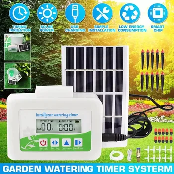 

Intelligent Solar Energy Garden Automatic Watering Device Potted Plant Drip Irrigation Water timer Set Garden Irrigation Tool