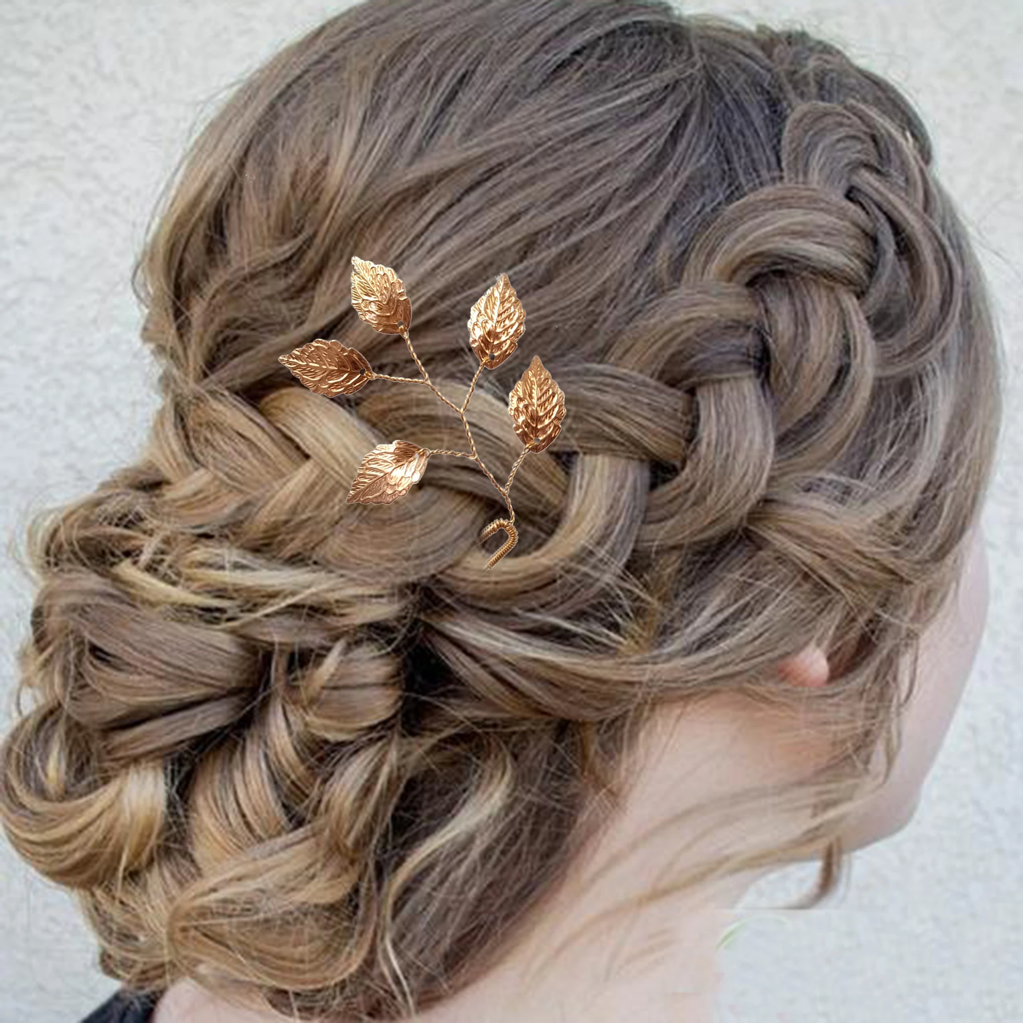 Bridal Headwear Hair Accessory Jewelry Accessories Hair Headdress Hair Band Crown Gold Color Bridal Tiaras Headbands for Women