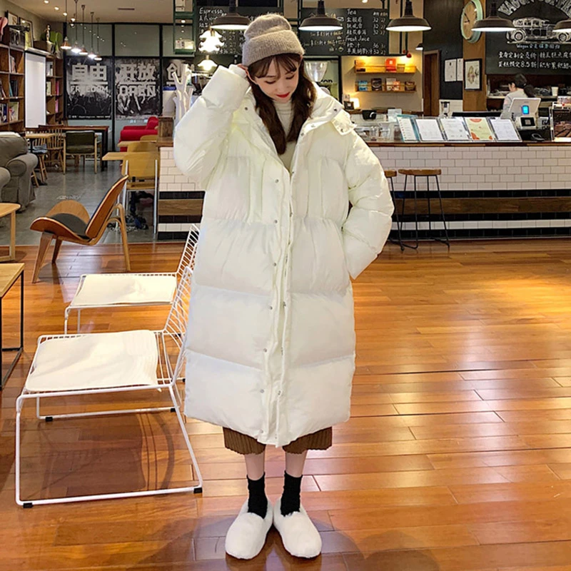 Зимняя женская куртка большого размера, Модный хлопковый пуховик, парка с длинным капюшоном, теплые куртки, Женское зимнее пальто, одежда MY06