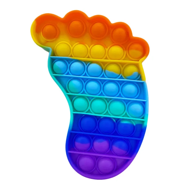 Fidget Reliver Stress Toys Rainbow Push Bubble Antistress Toys Sensory Toy To Relieve Autism Free Shipping PL-332