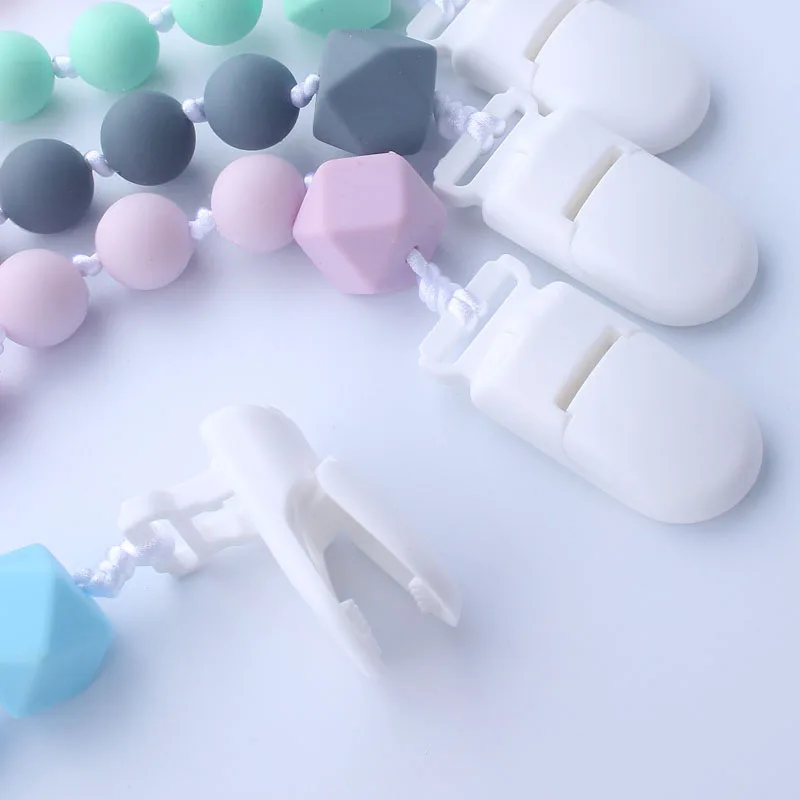 1Pcs Infant Pacifier Clip Girl Flower Silicone Teether Chain Nursing Pacifier Holder Safe Silicone Baby Lanyard Pacifier  Chain