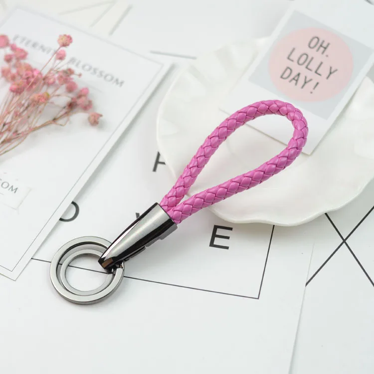 Korean-style Cute Car Key Pendants Simple Men Key Ring Lettering Couples Metal Key Chain Customization