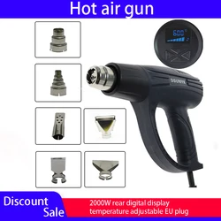 Pistolet à Air chaud 2000W avec écran LCD, régulateur de température Variable, outil électrique avancé, sèche cheveux pour le soudage 