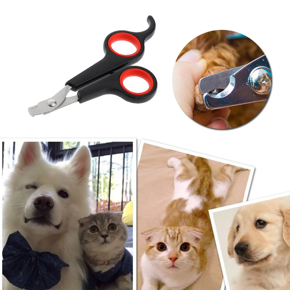 1Pc Cat Dog Pet Nail Cutter Trimmer Protable Grooming Manicure Puppy Kitten Small Animal Black Red Simple Clipper Claws Scissor