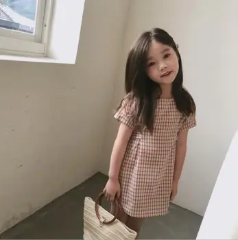 

2020 Korea Style Baby Girls Printed Dress Summer Fashion Kids Girls Dresses 2-8 Years