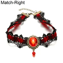 Короткие кружевные ожерелья и подвески для женщин, черные бусы, готическое колье LX077