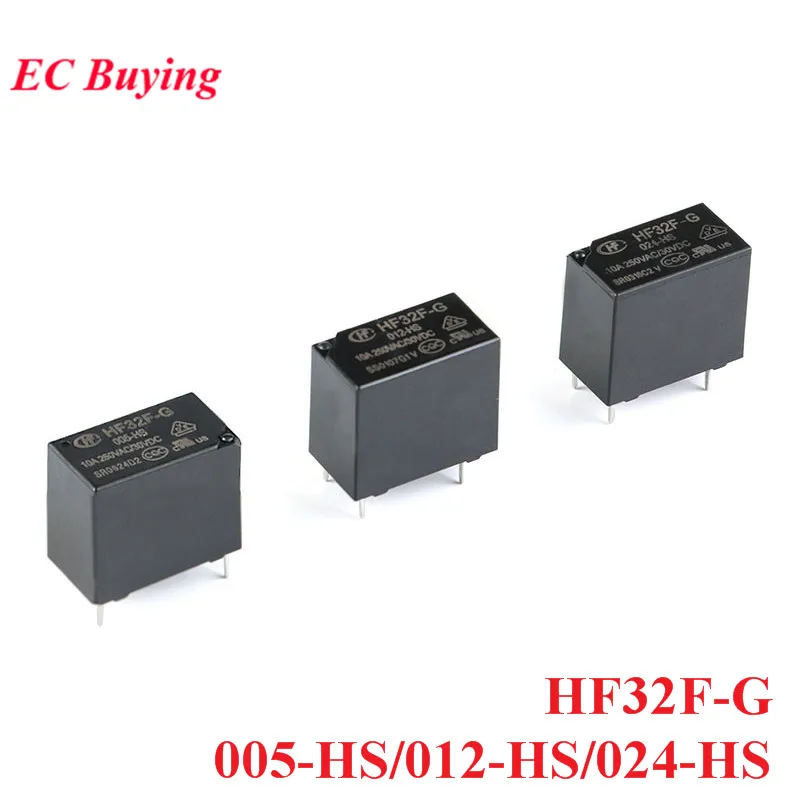 5pcs/lot 5v 12v 24v Power Relay Hf32fg Jzc32f005hs Jzc32f012hs
