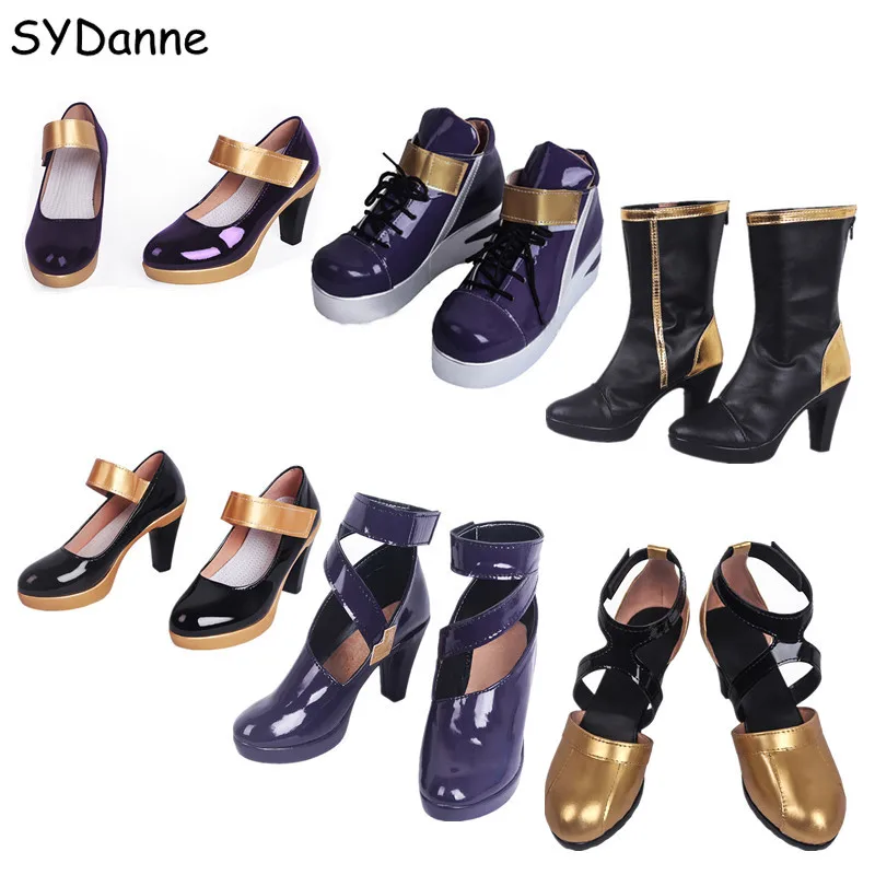 Game LOL KDA Ahri Shoes Cosplay Shoes Group High Heels Boots Shoes LOL Evelynn Cosplay Women Girls Shoes Casual K/DA KAISA Cos