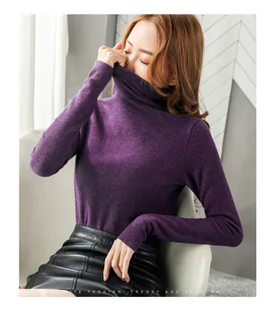 

2020 Autumn and winter long-sleeved t-shirt women's 2019 new shirt fashion T-shirt bottoming shirt ladies cotton