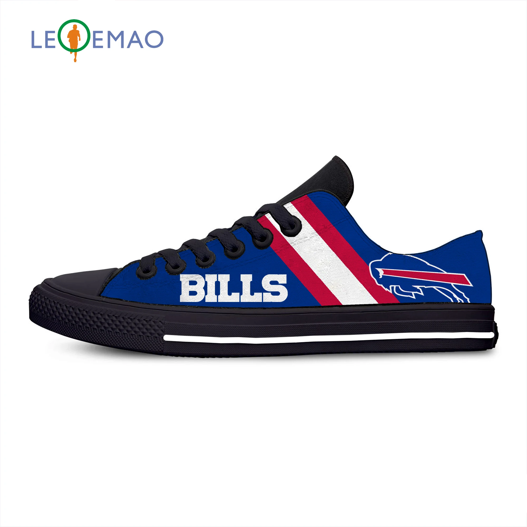 Bills Breathable Casual Sneakers Lightweight Sport Shoes Buffalo Football Fans Running Canvas Shoes