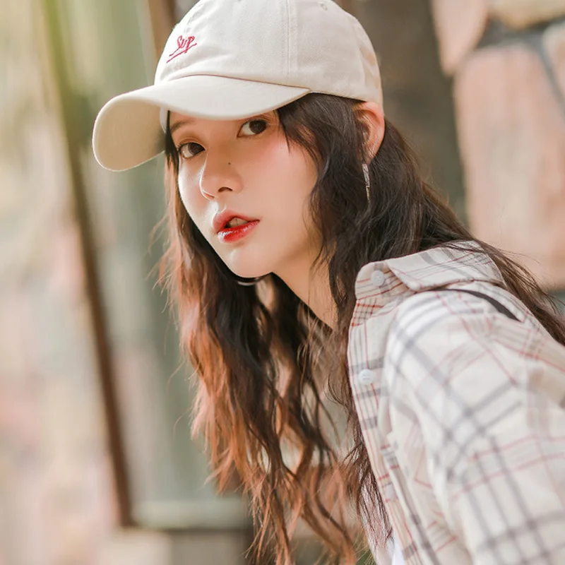 Летняя Солнцезащитная шляпа для мужчин и женщин, Корейская бейсболка, Студенческая ветровка, вышивка буквами, солнцезащитная Кепка для пары