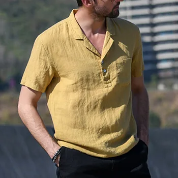 

Brand New 4 Colors Men Summer Fashion Solid Color Shirt Casual Underclothes Slim-Fit Garments Shirts Outfits Plus Size M-3XL