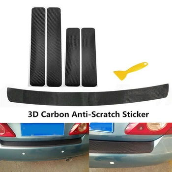 

Replacement Parts 3D Carbon Fiber Sill Trunk Car Rear Bumper Sticker Kit Tail Lip Protection Decals Decors Accessories Vinyl
