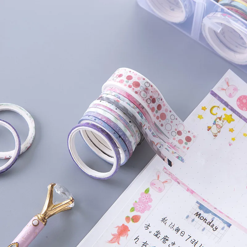1 компл. Милый набор декоративного скотча Васи Kawaii Маскировочные ленты для детей DIY декоративный планировщик дневник разделенная линия ленты Скрапбукинг фото Ablums