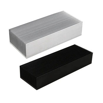 

2 Pcs Aluminum Heat Radiator Heatsink Cooling Fin, Silver & Black