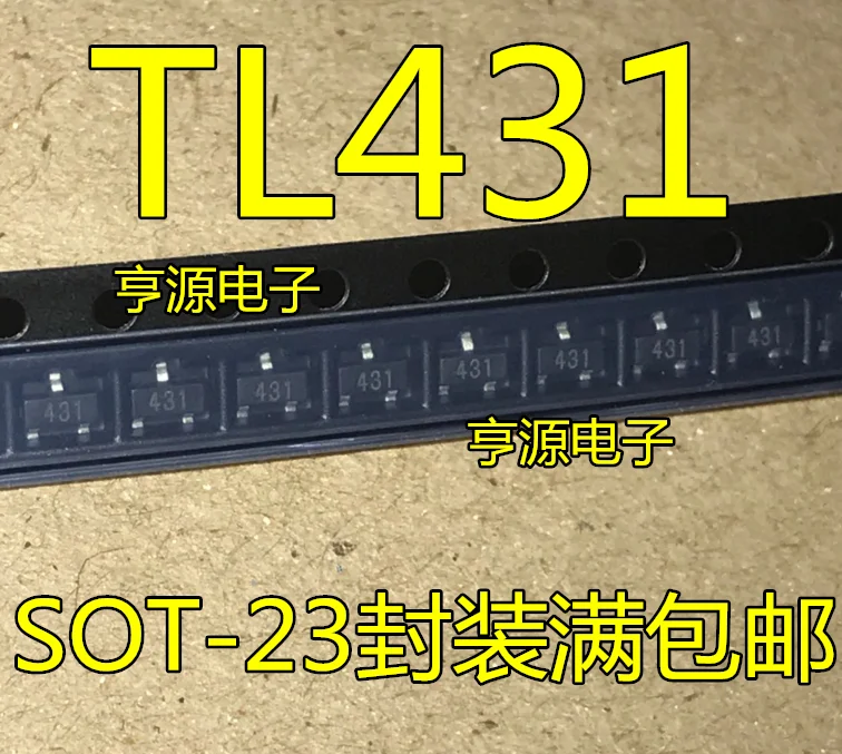 100 шт. Новый TL431 CJ431 TL431A 431 печать SOT23 стабилизатор переменного тока чипы |