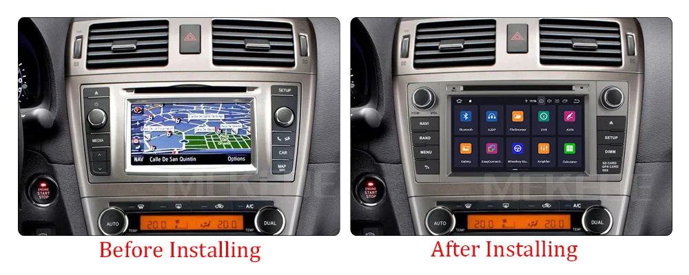Best 7" HD Android 9.0 4+64G Car DVD player For Avensis 2008-2013 Audio Video Player Radio GPS Navigation 7