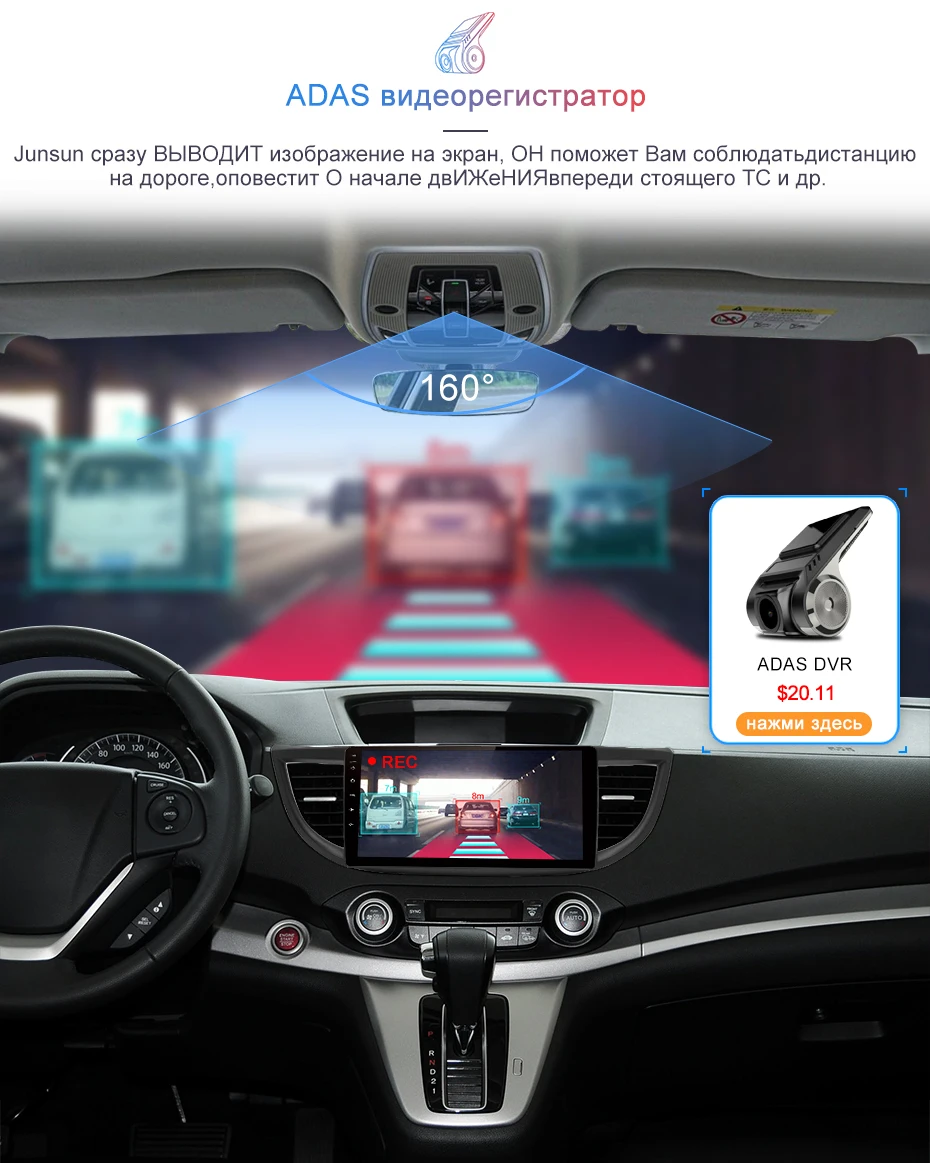 Junsun 4G+ 64G Android 9,0 для Honda CR-V CRV 2012 2013 Авто 2 din автомагнитола стерео плеер Bluetooth gps Нет 2din dvd