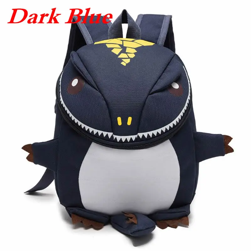 Dark Blue Рюкзак с 3D динозавром для мальчиков, Детские рюкзаки для детского сада, маленький школьный рюкзак для девочек, школьные сумки с животными, рюкзак - Цвет: Dark Blue