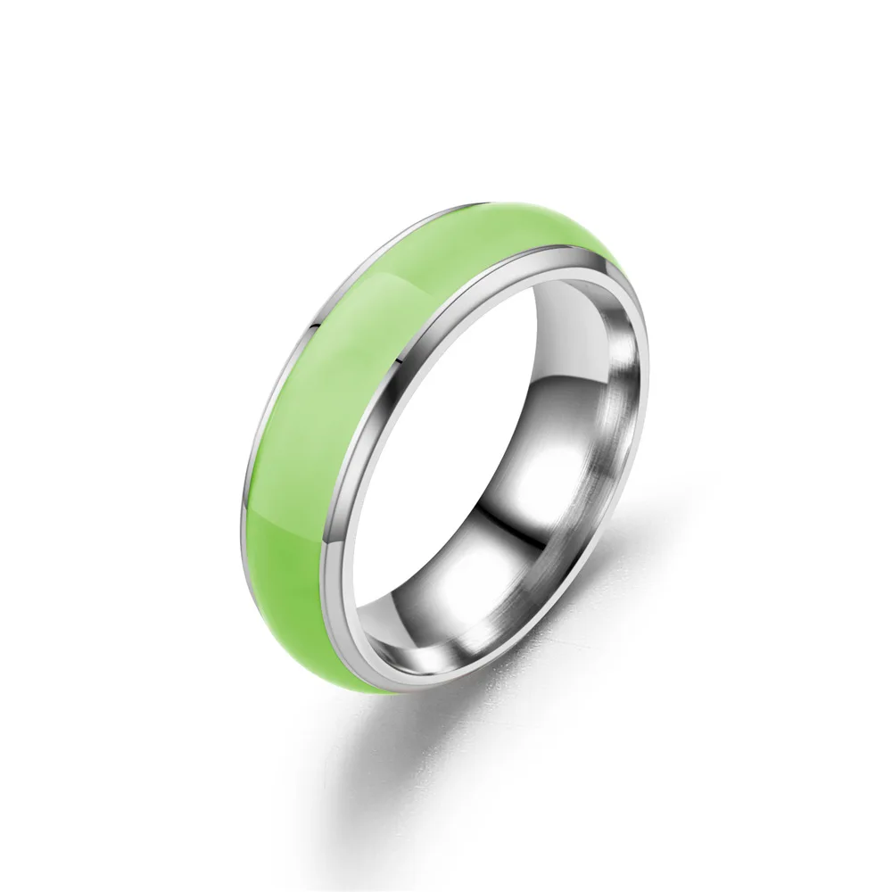 Unisex Stainless Steel Luminous Rings for Men Women Bar Party Novelty Jewelry, stainless steel ring,finger ring
