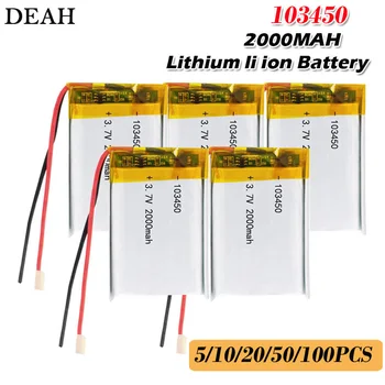 

3.7V 2000mAh 103450 Lipo Polymer Lithium Rechargeable Battery For GPS navigator Bluetooth Speaker headset e-book camera