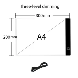 A4 Dimmable LED Drawing Pad for Kids - Creative Educational Toy and Gift (A4)