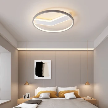 

Surface mounted Modern led ceiling lights for dining room bedroom Living room ceiling lamp luminaire Grey+White Finished Fixture