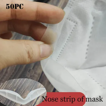 

50PCS Clear Nose Bridge Strip Mouth Mask Face Mask Accessories DIY Silicone Mask Bracket Clip Nose Bridge Clip