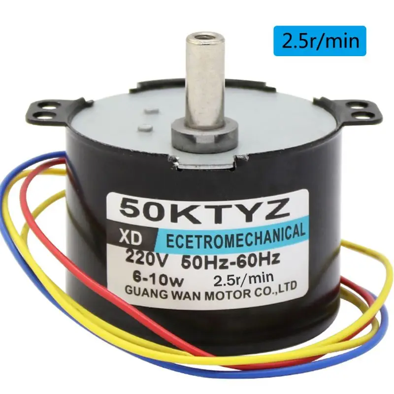 50ktyz магнит синхронный двигатель AC220V 2,5-50 об/мин низкая скорость редуктор комплект двигателей Y98E