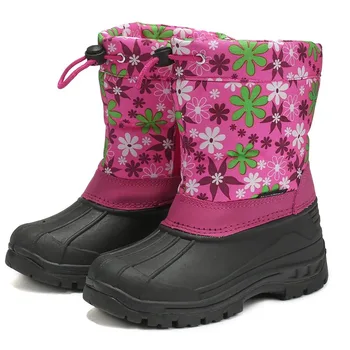 

Dollplus 2019 New -30degree Kids Boots for Girls Children Winter Snow Boots Woolen Lined Warm Anti-Skidding Waterproof Girl Shoe