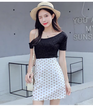 

Casual A-line Basic Hot Sale Simple Ploka Dot 2020 Summer Spring New Arrival Short Women Skirts