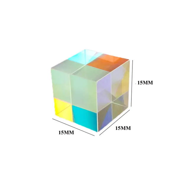 CMY Op-tic Pr-ism Cubes - Optical Glass Prism, RGB Dispersion Six-Sided 6