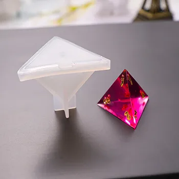 

Resin DIY Crystal Epoxy Mold Dice Fillet Shape Multi-spec Digital Game Silicone Mould DIY Epoxy Coaster Crafts Making 2020