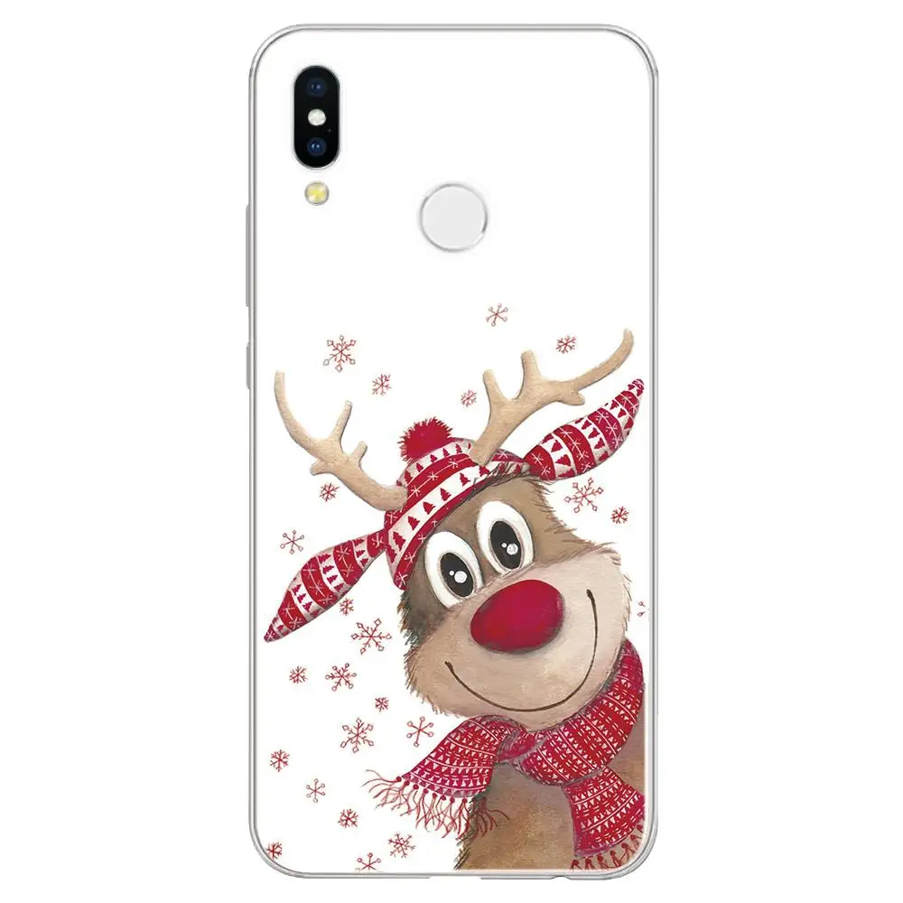 Чехол для huawei Y9 Prime Y9 Y5 Y7 Y6 Pro Nova 5 5i Pro 4 4e 3 3e 3i крышка из прозрачного Рождество Санта Клаус Fundas