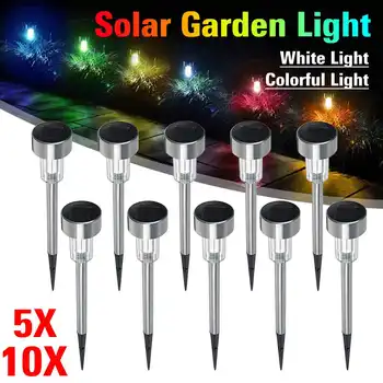 

5/10/15pcs Solar Garden Light Outdoor LED Solar Powered Lamp Waterproof Landscape Lighting Path Lawn Lamp for Yard/Doorway/Park