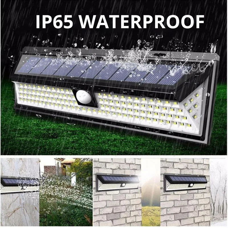 LED Lamp Solar Garden Lights LED Street Lamp LED Wall Light 4400MAH 118 Powerful Solar LED Light Outdoor Motion Sensor Wall Light Waterproof Garden Lamp Spotlights For Garden Path Street