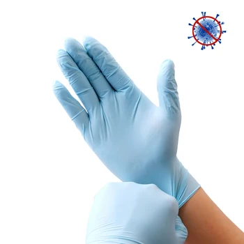 

Nitrile Gloves Blue lot Food Grade Waterproof Allergy Free Disposable Safety Work Gloves Nitrile Disposable Gloves